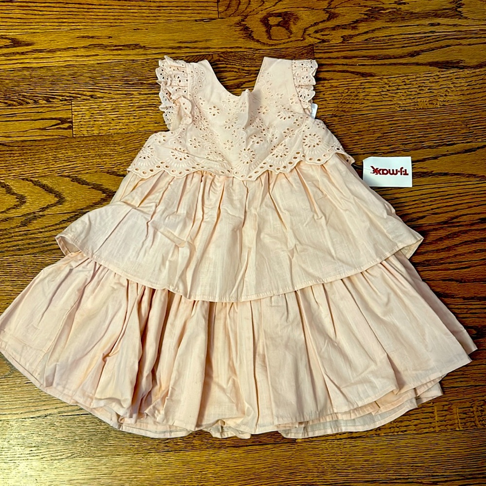 Tahari 4T soft pink cotton dress